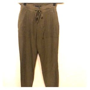 Theory silk paperback waist drawstring cargo